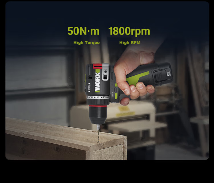 Worx 12V 50N Smart Control Mini Cordless Drill WU135.9 (Bare Tool) Brushless Lithium Battery Electric Screwdriver 5