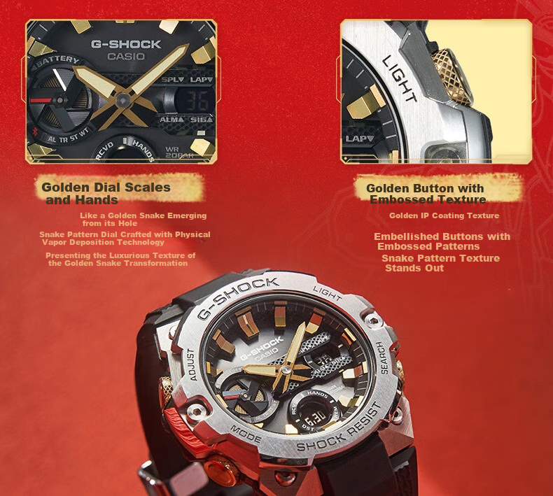 Casio Men's G-SHOCK Steel Resilient Heart Digital Watch Gift Box Edition, Gift for Boyfriend, GST-B400BB 6