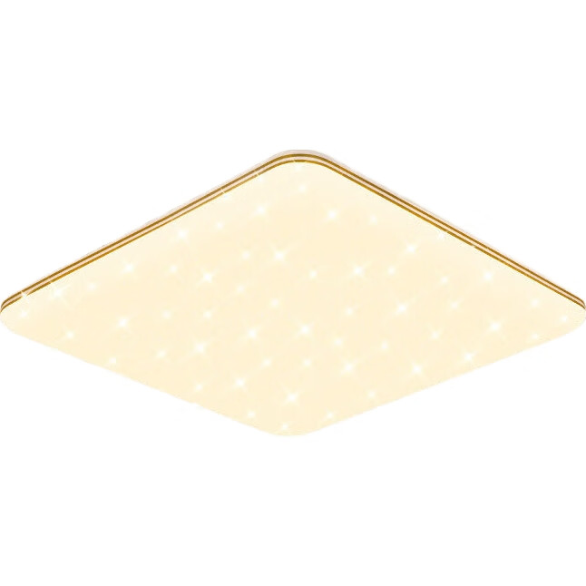 Потолочный светильник NVC LED с золотым ободком, звездное небо, для спальни и столовой, с трехцветным диммированием, 36 Вт
