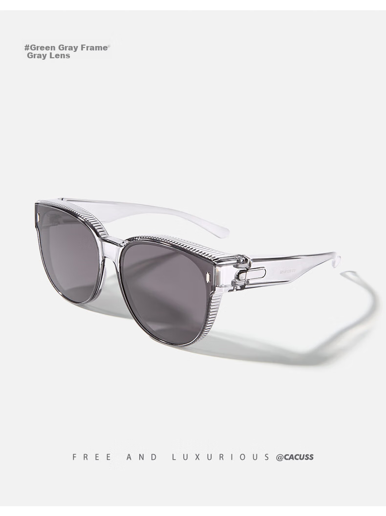 CACUSS Sunglasses for Women, High-Definition Polarized Glasses, Driving Anti-Glare UV Protection, Toad-Eye Glasses, Suitable for Myopia 13