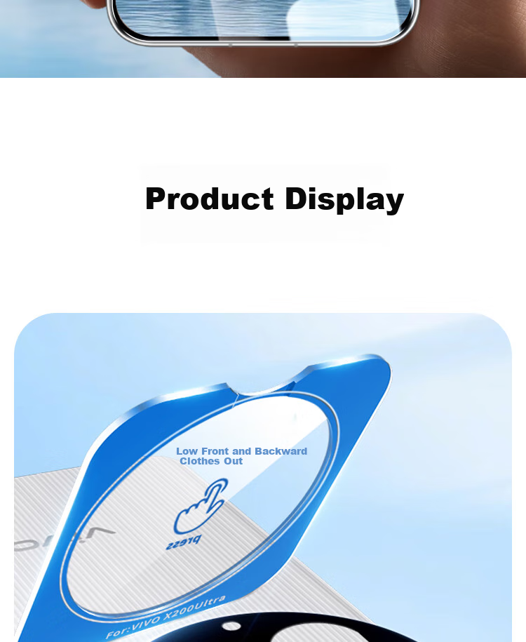 ESCASE [Instant Sticker Box], Suitable for Vivo X200 Ultra Camera Lens Film, Protective Film for Camera, AR Anti-Scratch Tempered Glass Film, Ultra-Thin Full Coverage Glass Film, New Model 6
