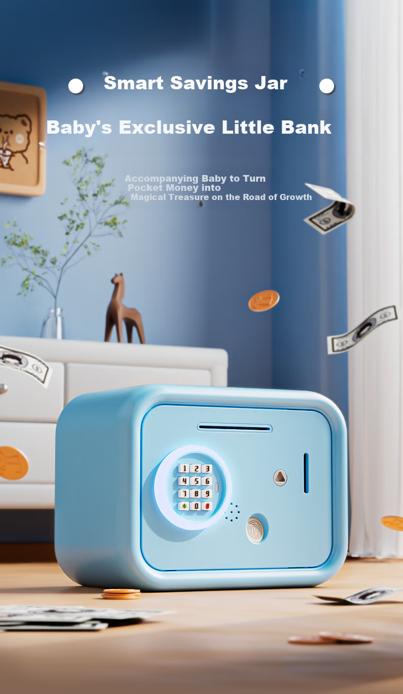 SODEEP Children's Piggy Bank with Password Toy, Simulated Fingerprint Accessible Savings Box, Birthday Gift for Elementary School Boys And Girls 1