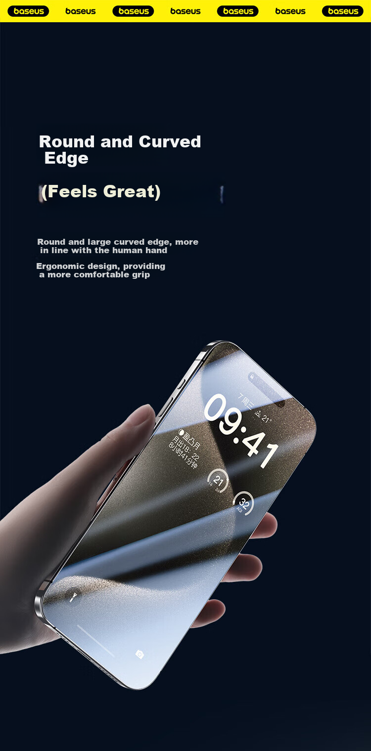 Baseus Tempered Glass Screen Protector for IPhone 14 Pro Max, Ultra-Ceramic Crystal Anti-Dust Shockproof Anti-Fingerprint Ultra-Thin Full Coverage Dust-Free Chamber HD Clear 2-Pack 12