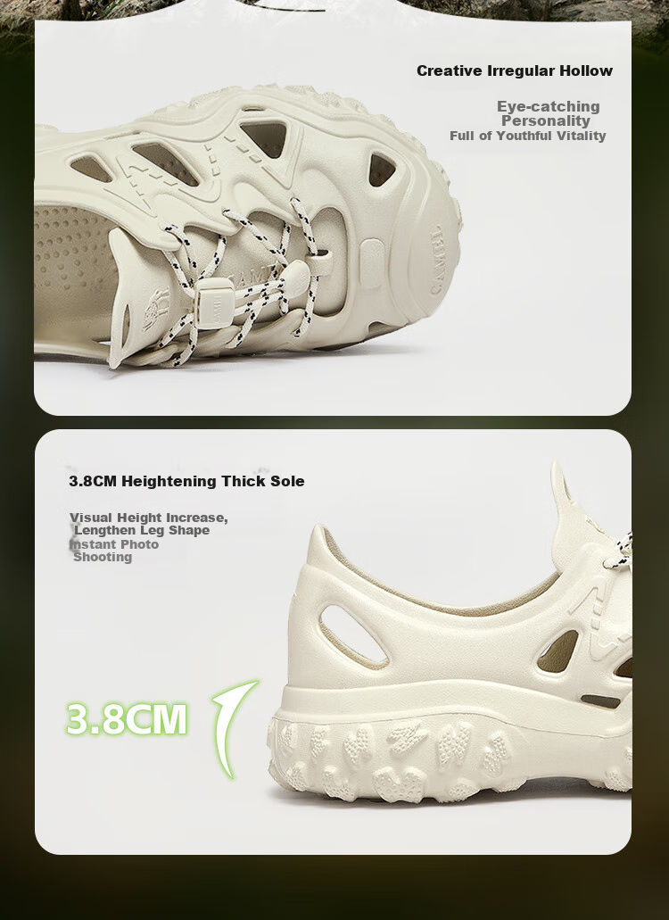 Camel Men's Breathable Outdoor Beach Sandals Thick Sole Closed Toe Water Wading Shoes L25M162035M Beige Size 44 10