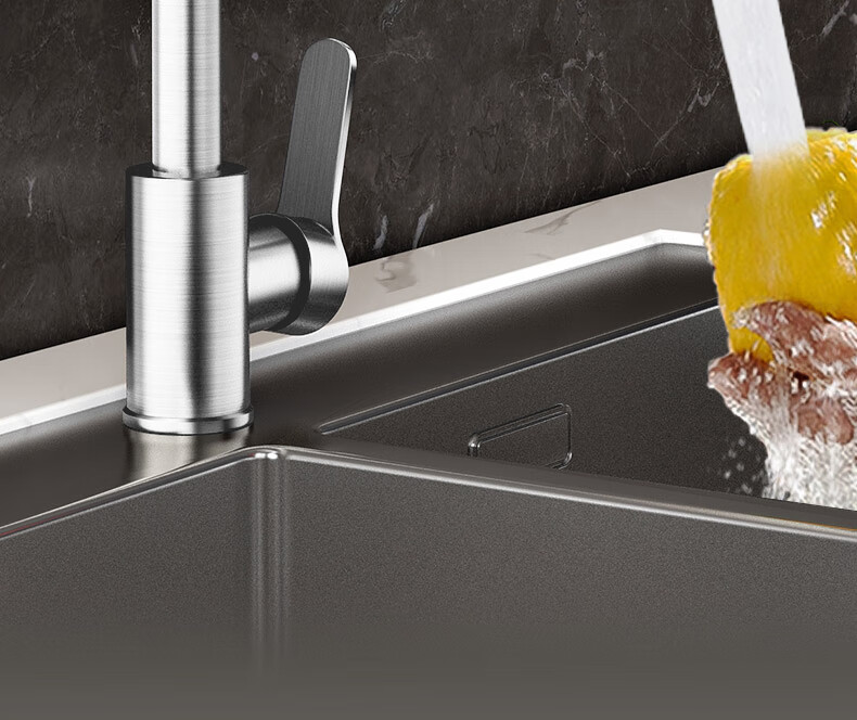 X-GRKE [Germany] Kitchen Faucet with Hot And Cold Water, Pull-Out Design, 304 Stainless Steel Sink Tap GY2D 15