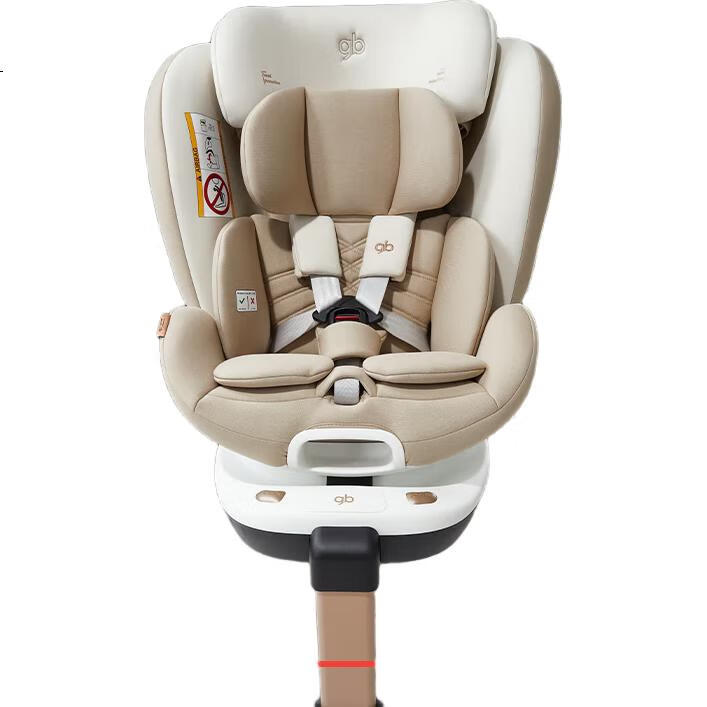Автокресло GB "Safety Cabin 1S" для детей от 0 до 7 лет, с вращением на 360 градусов, цвет молочный белый