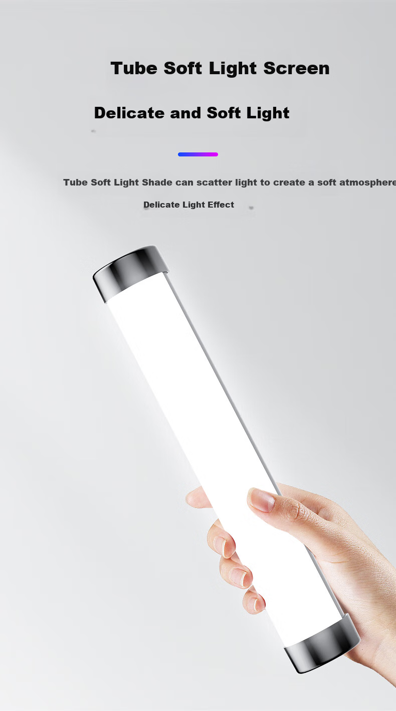 Jimantu Magnetic Rechargeable LED Handheld Light Stick for Outdoor Portable Video Shooting, Night Scene Portrait Photography, Beauty Enhancement, Live Streaming Atmosphere Soft Light 6