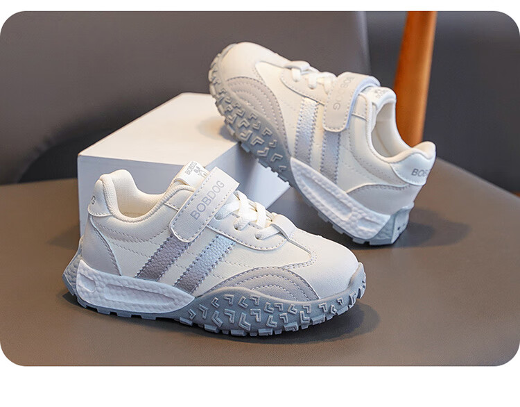 Babu Bean Boys' Summer Single Mesh Breathable Casual Low-top Running Shoes Children's Sports Shoes 103562073 Beige/Black Size 35 4