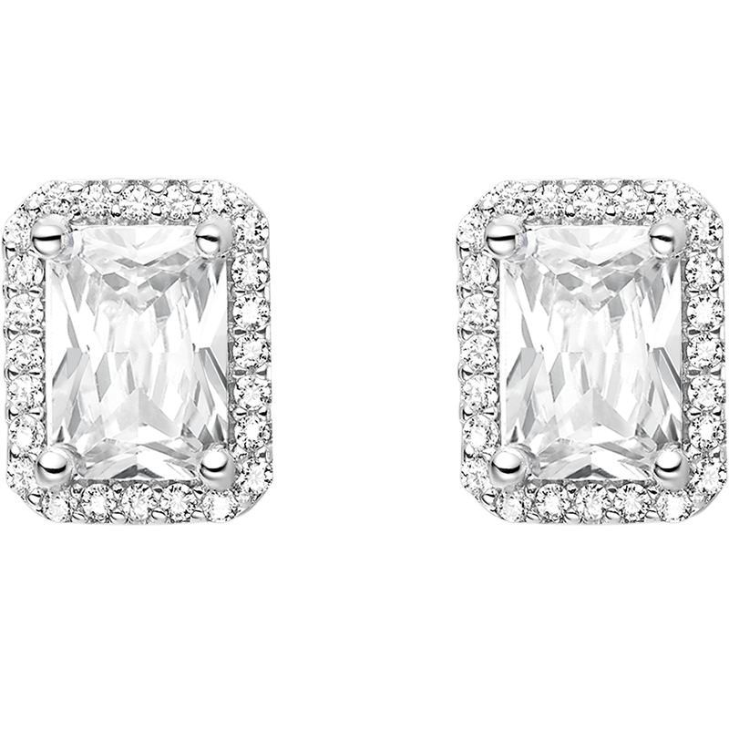 HEFANG Sparkling Sugar Cube Earrings Jewelry High-End Birthday Gift Women's Day Goddess Gift for Girlfriend