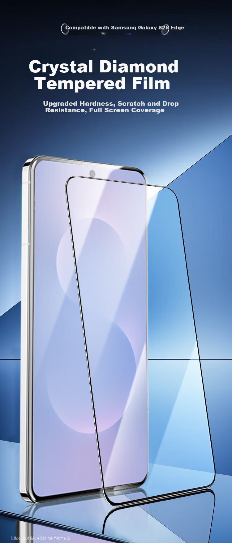 KOOLIFE [Upgraded Anti-Shatter Edge] Tempered Glass Screen Protector for Samsung S25Edge, Galaxy S25Edge Phone Film Protective Cover, Full Coverage High Definition Anti-Drop Fingerprint Resistant 1