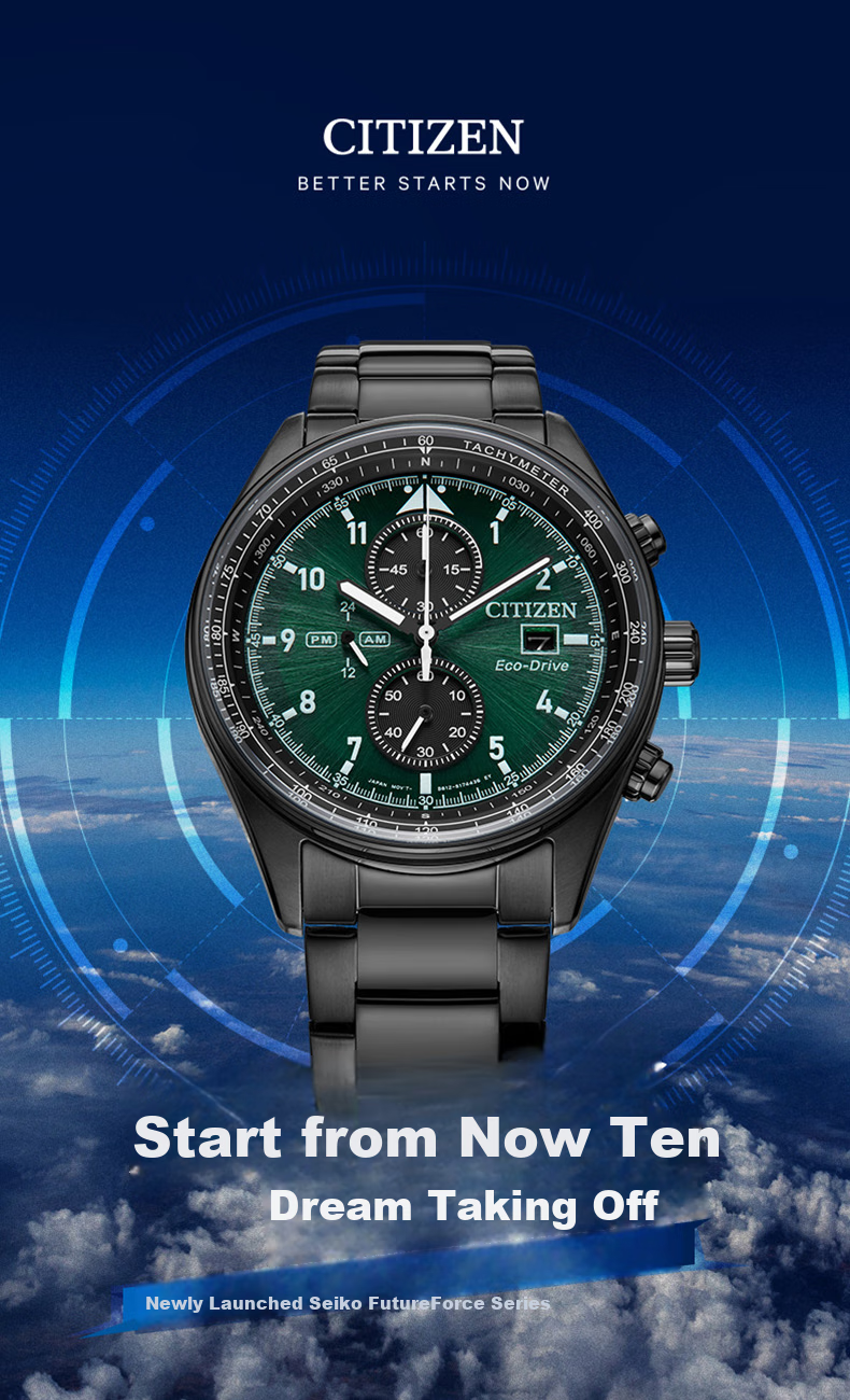 CITIZEN Watch for Men, Japanese And Korean Style, FF Series, Eco-Drive, Date Display Dial, Leather Strap, Student Gift for Boyfriend, CA0773-15E 1