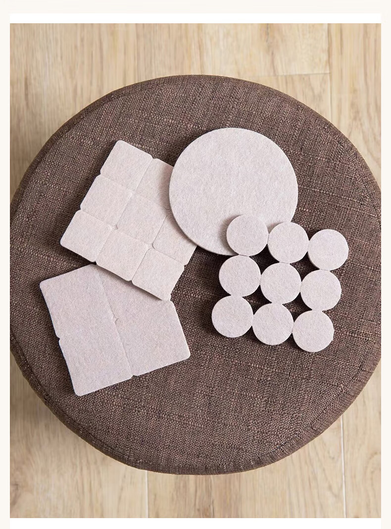 Baoshi Self-Adhesive Floor Pads for Table And Chair Legs, 128 Pieces, Thickened Wear-Resistant, Cuttable, Noise-Reducing And Scratch-Proof 9