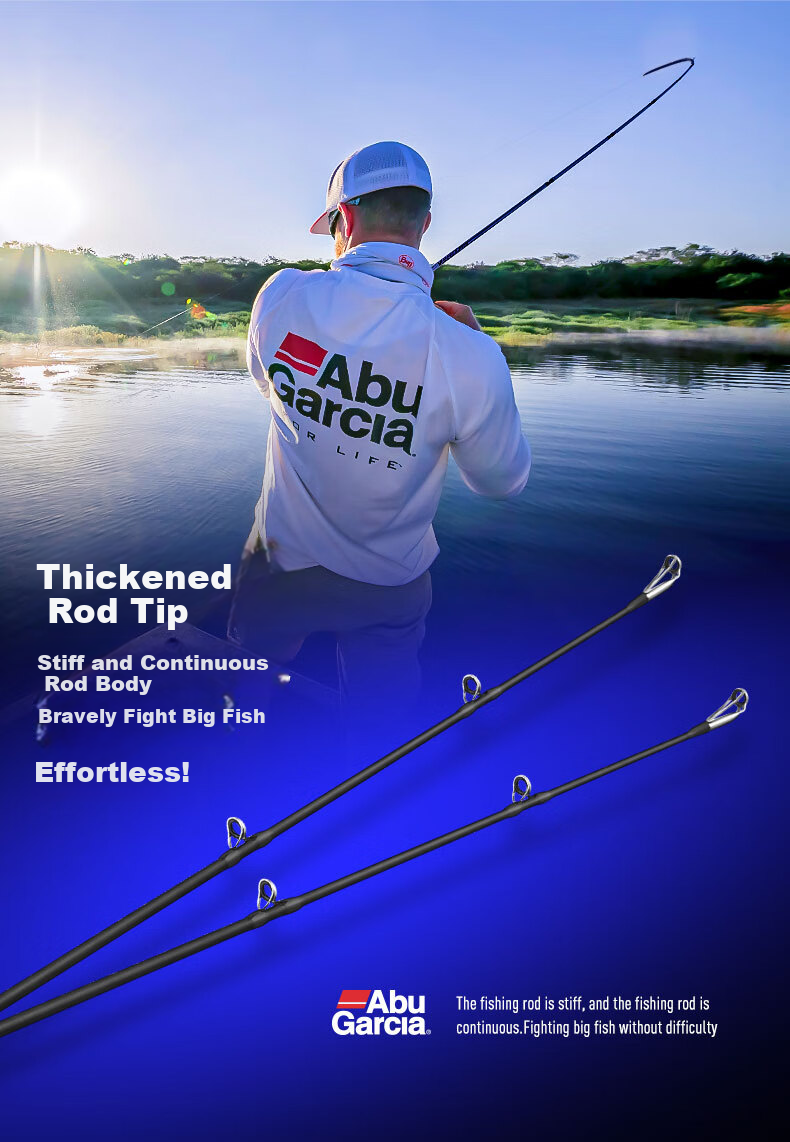 ABU GARCIA Bumblebee Stinger Heavy Rod, Ultra-Hard, Powerful Grass Fishing Rod for Black Fish Lure, 2.44 Meters H Hardness Gun Handle 5