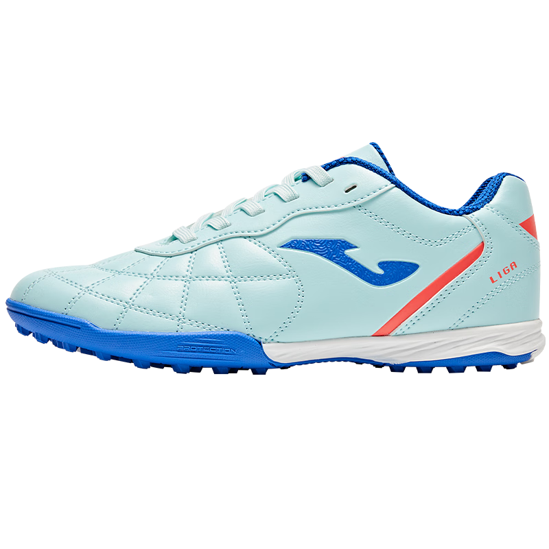 JOMA Kids Soccer Shoes TF Turf Studs 2025 New Youth Football Training Shoes Light Blue/Dark Blue Size 35