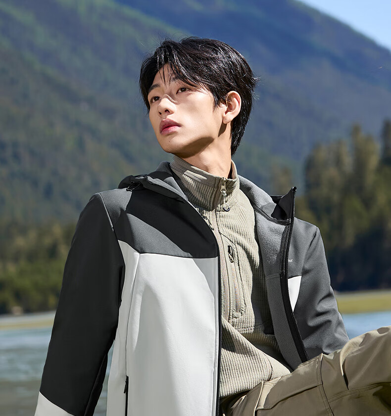 361° Men's Spring Jacket, Triple-Protection Sports Outdoor Water-Repellent Casual Fleece-Lined Coat, Style 652544602-1 14