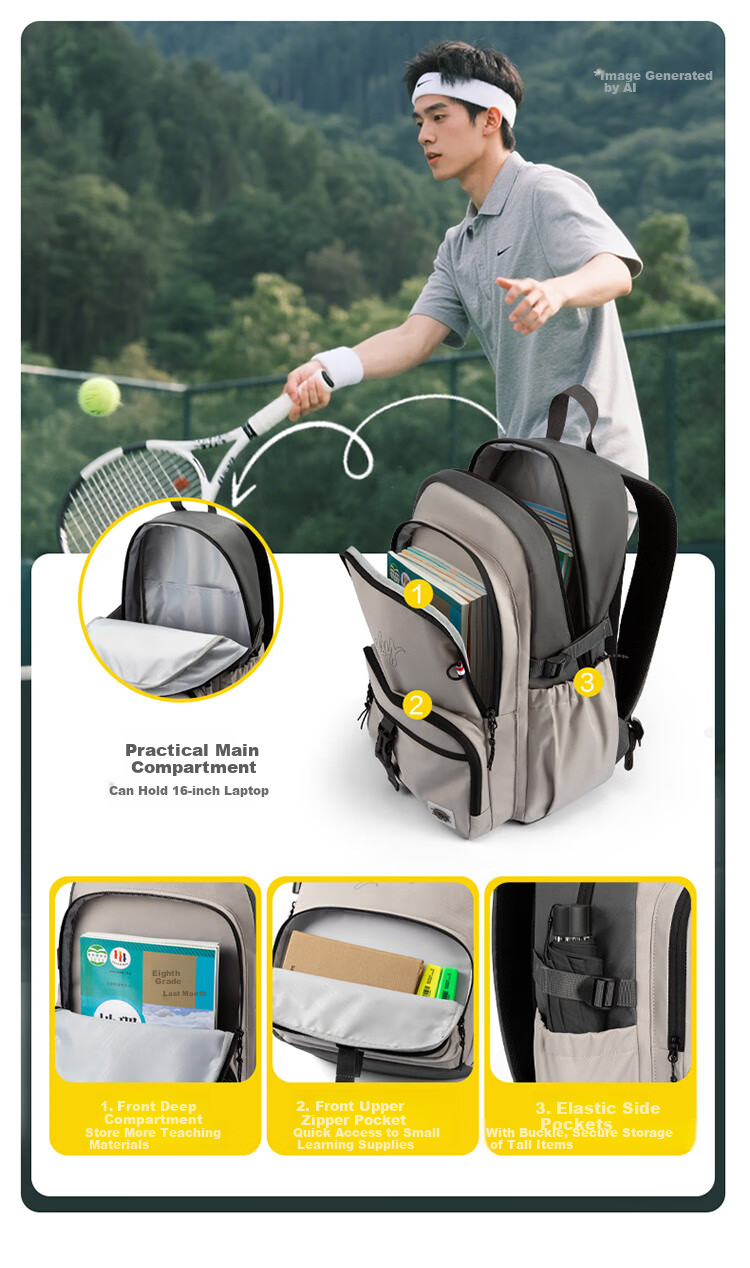 AMERICAN TOURISTER Middle And High School Student Backpack for Boys And Girls, Antibacterial Lightweight Shoulder Bag with Large Capacity, Laptop Bag, Stylish NG8 4