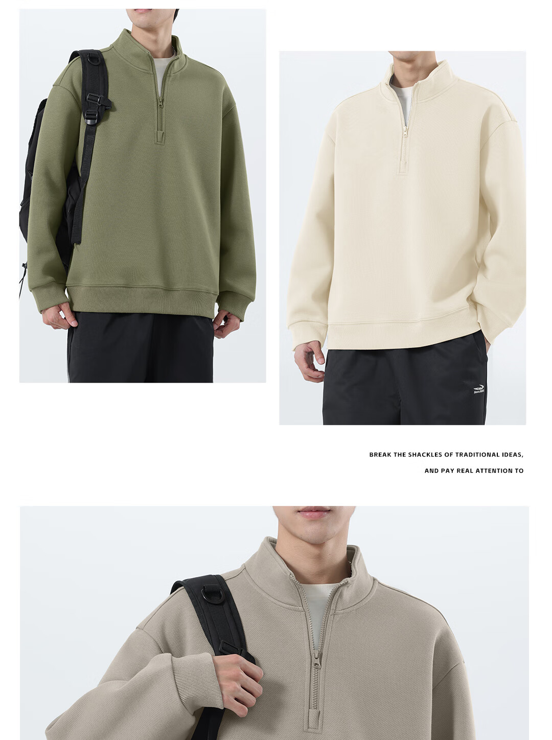 JEEP SPIRIT Men's Sweatshirt Spring Autumn Sports Breathable Casual Men's Top 2026 New Trendy Versatile Jacket for Men 15