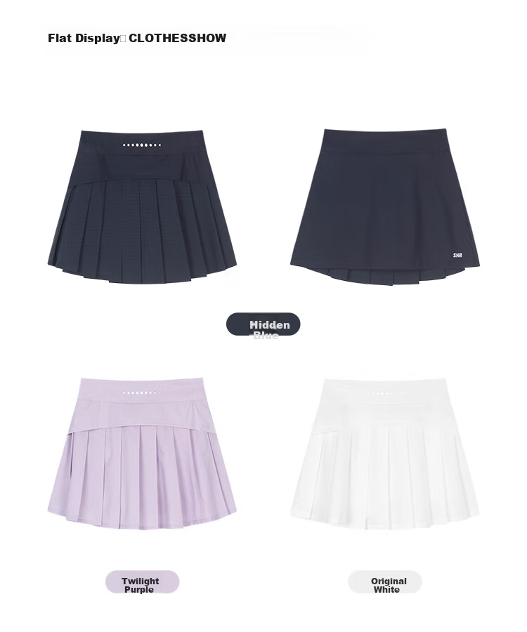 SOUHAIT Girls' Cooling Sun Protection Short Skirt, Summer New Style Children's Pleated Skirt, Navy Blue, Size 170 7