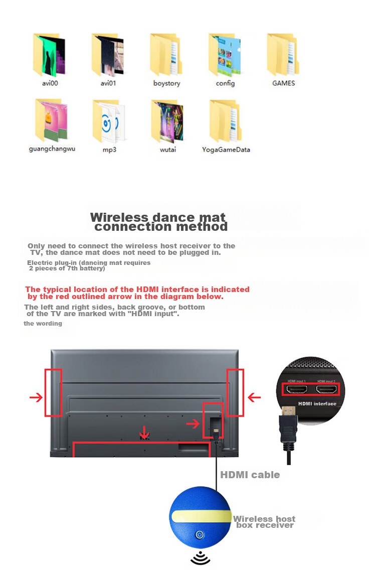 HongTai Double-Person Wireless Dance Mat, Home TV Dance Machine, Game Motion Sensing Hand And Foot Dancing, Leg Beautifying, Children's Running Mat 34