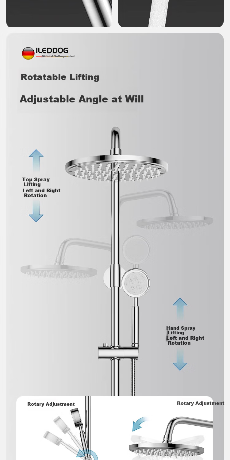 ILeddog [Germany] All-Copper Simple Shower Head Set, Bathroom No-Top Spray Bathtub Shower Head 019 13