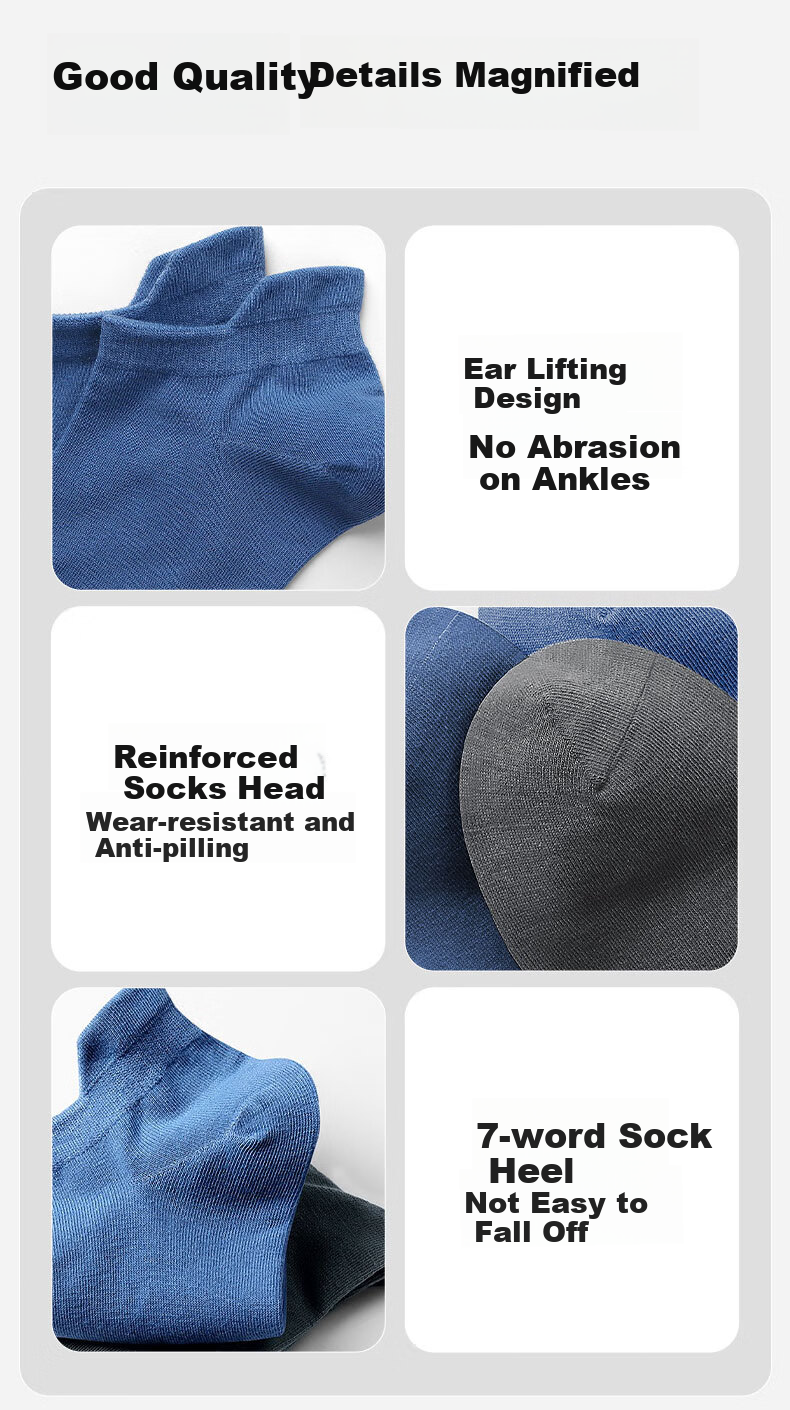 Miiow Disposable Men's Short Socks 6 Pairs Breathable Sweat-Absorbent No-Wash Daily Use for Military Training Travel Business Sports Colorful 10