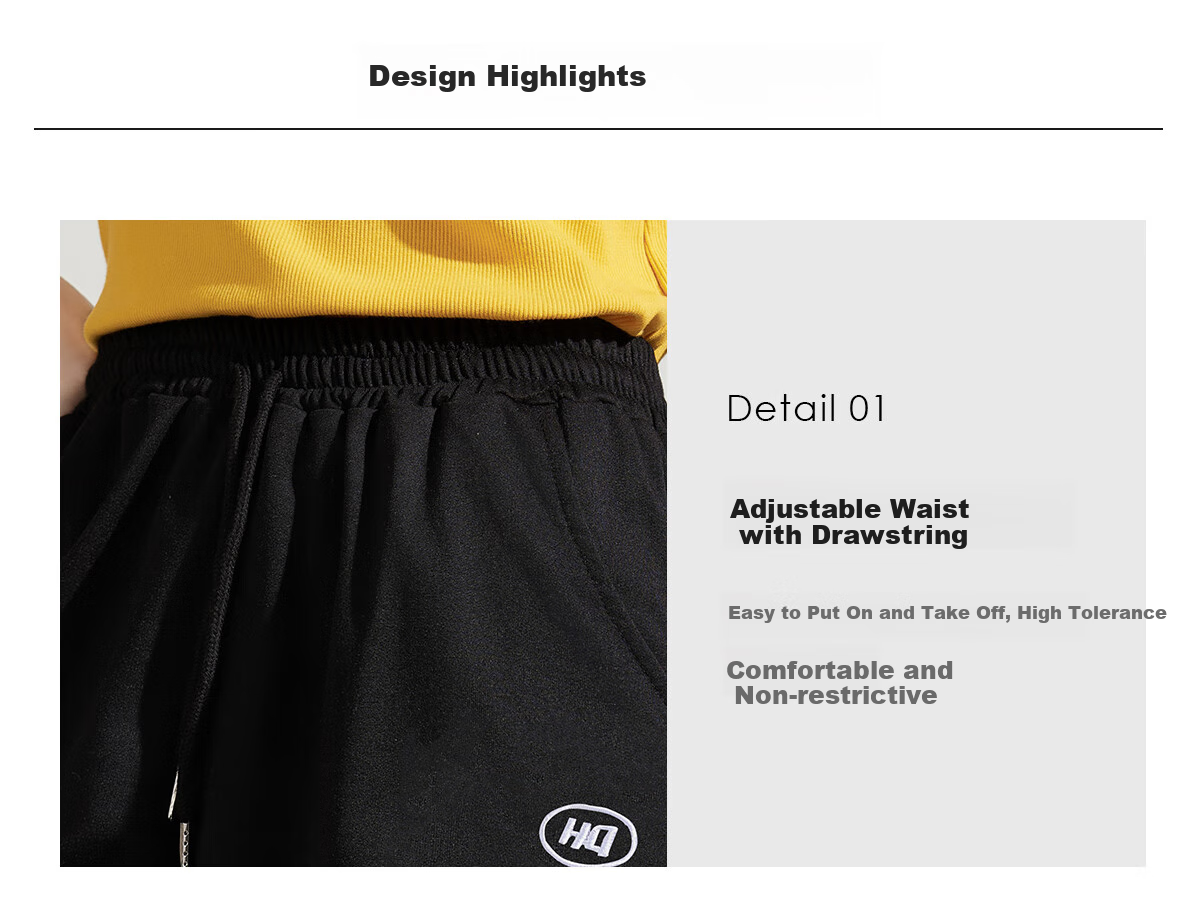 Halo Queen Women's Sports Shorts, Casual High-Waist Mid-Length Pants for Spring And Summer Travel, Loose-Fitting Running Shorts HW1KX61 8