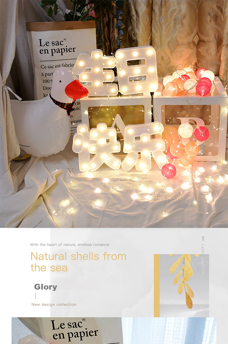 Duomeiyi Birthday Decoration Scene, Romantic Surprise Birthday Decorations, LED String Lights, Balloons, Table Decorations, Props, Night Lights, Happy Birthday 2