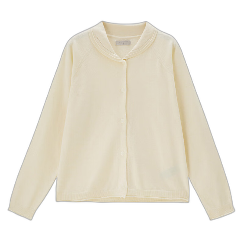 Giordano Ultra-Fine Knit Sweater for Women, Soft Knitted Jacket with Lapel Collar, Roll-Edge And Raglan Sleeves, Cardigan 13354669
