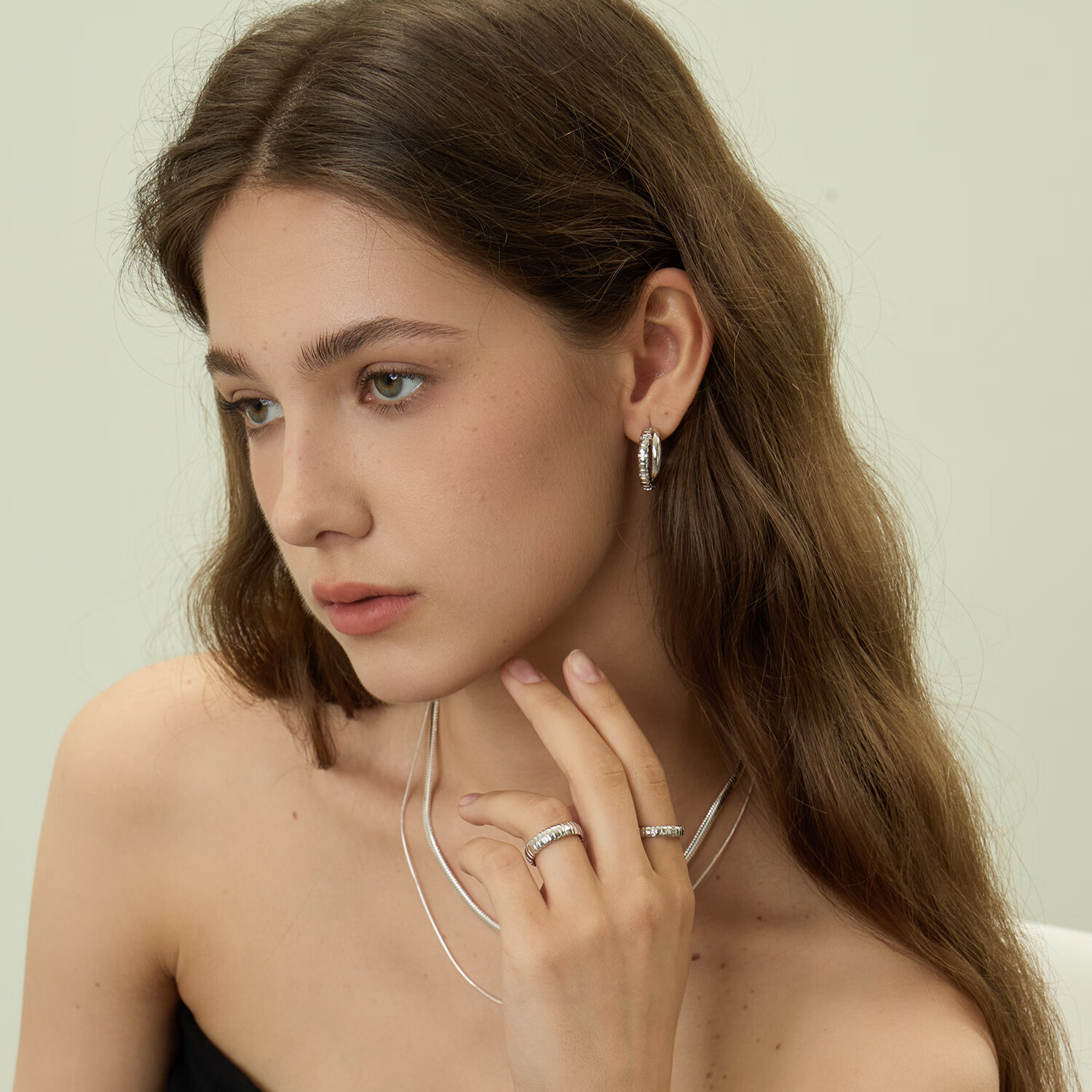 Arsis Celebrity Style Adjustable Double-Layer Snake Bone Hoop Earrings for Women Simple Earrings Gift for Girlfriend