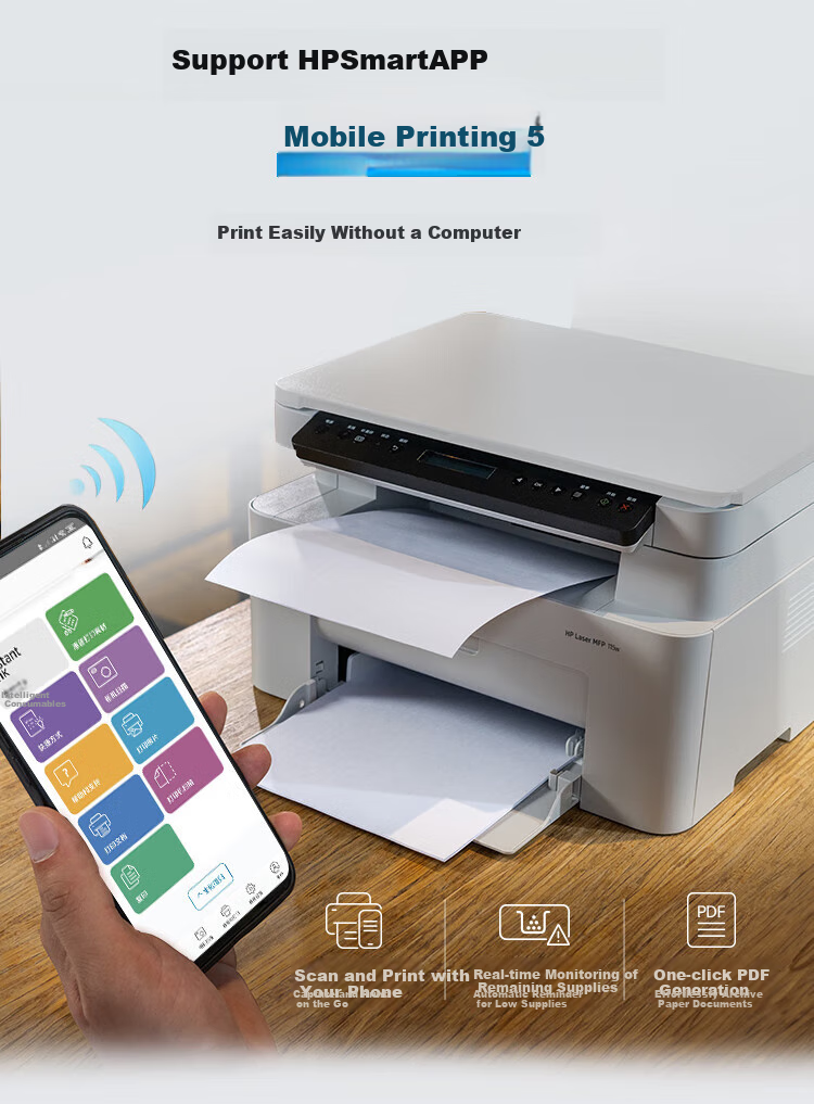 HP 115w Black And White Laser Printer Multifunction Home Printer with Copy, Scan And Wireless Printing (1188w Refreshed Version) 4
