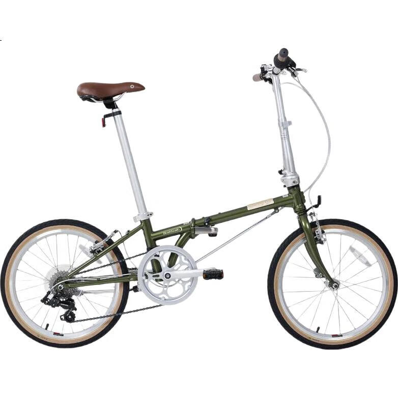 DAHON 20-дюймовый складной велосипед из хромомолибденовой стали, 7 скоростей, для мужчин и женщин, студенческий ретро-велосипед HAC071, оливково-зеленый