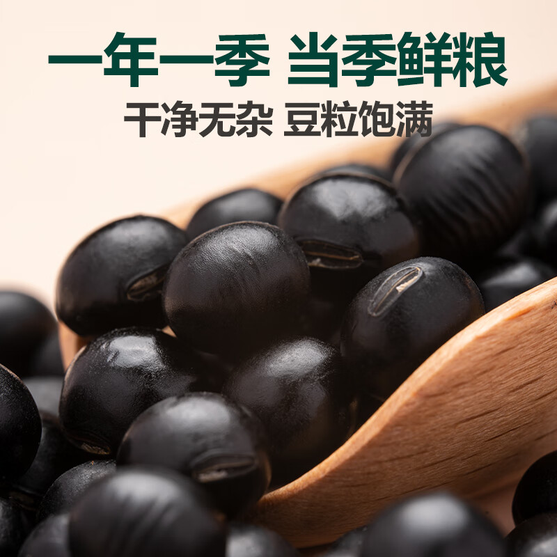 北纯 有机黑豆2.8斤/罐（富含膳食纤维多种矿物质 东北绿芯 杂粮豆）