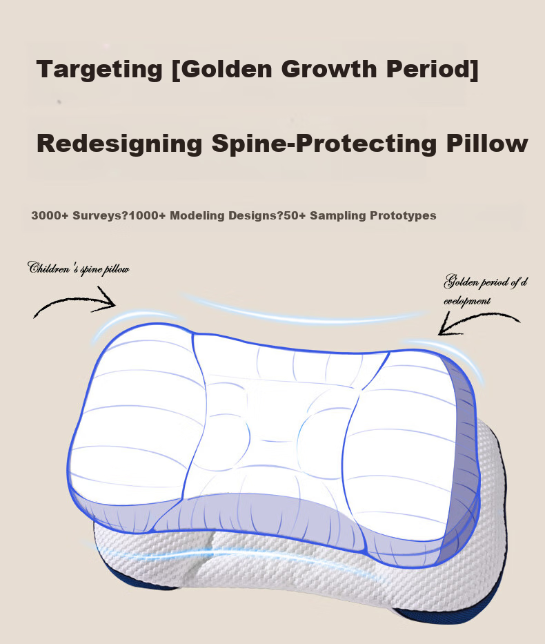 COBOBABY Children's Herbal Pillow with Neck Support, for Ages 1-3, Summer Comfortable Breathable Baby Pillow, Ventilated All Seasons 4