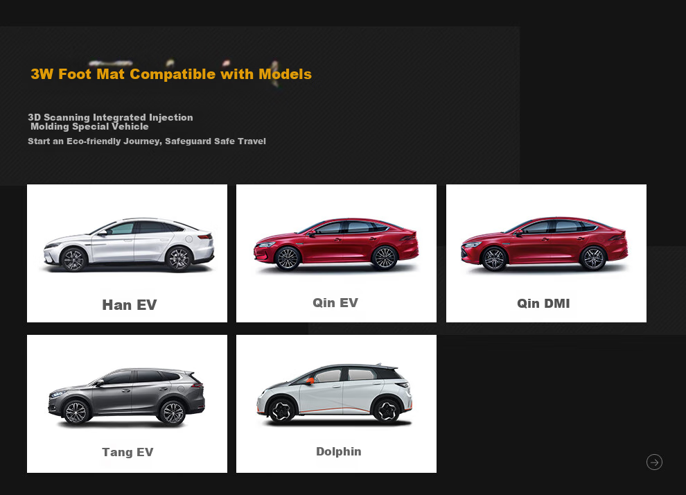 3W Suitable for BYD Dolphin All-TPE Car Floor Mats, Eco-Friendly Odorless, Customized for Electric New Energy Vehicles 3