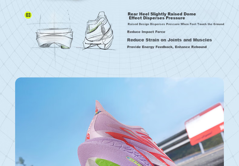 361° Men's Running Shoes, Feiran 4 Racing Breathable Marathon Carbon Plate Professional Running Shoes for Men, 672512254-1 17