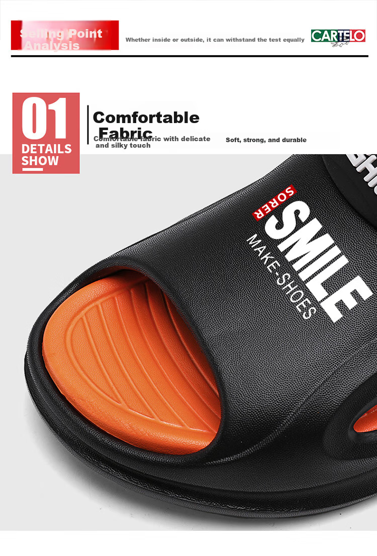 CARTELO Men's Sandals, Summer Breathable, Outdoor Wear, Comfortable Dual-Use Beach Slippers for Me 5