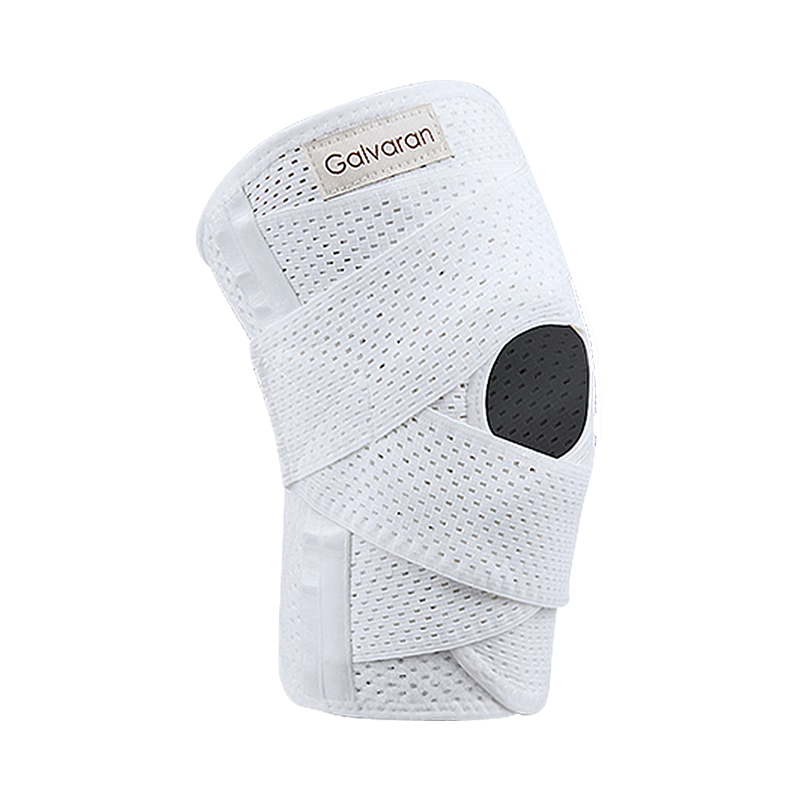 GALVARAN Meniscus Injury Knee Brace for Men And Women, Patella Support Sleeve, Sports Protection Gear, White Single Size L