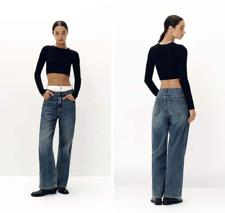 Semir Senrou Jeans | Mall-Matching Wide-Leg Jeans for Women, Slimming Effect, Autumn Long Pants 103525124001A 9