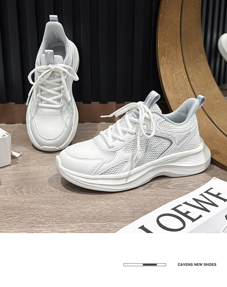 Warrior Official Women's Shoes 2026 Summer Comfortable Casual Sports White Purple Sneakers Women Size 38 18