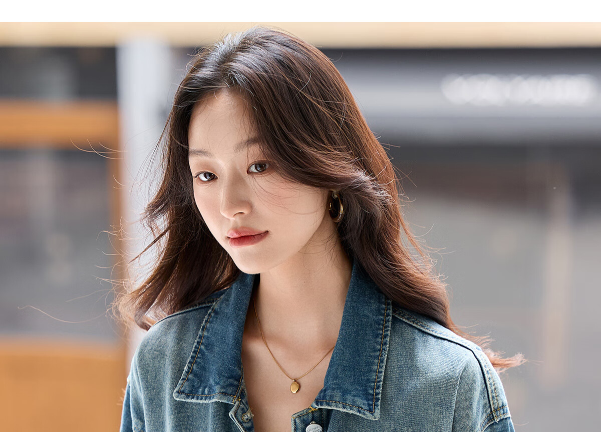 Pincai Women's Denim Jacket Trendy Retro Double Pocket Design Casual Versatile Top P53D006 45