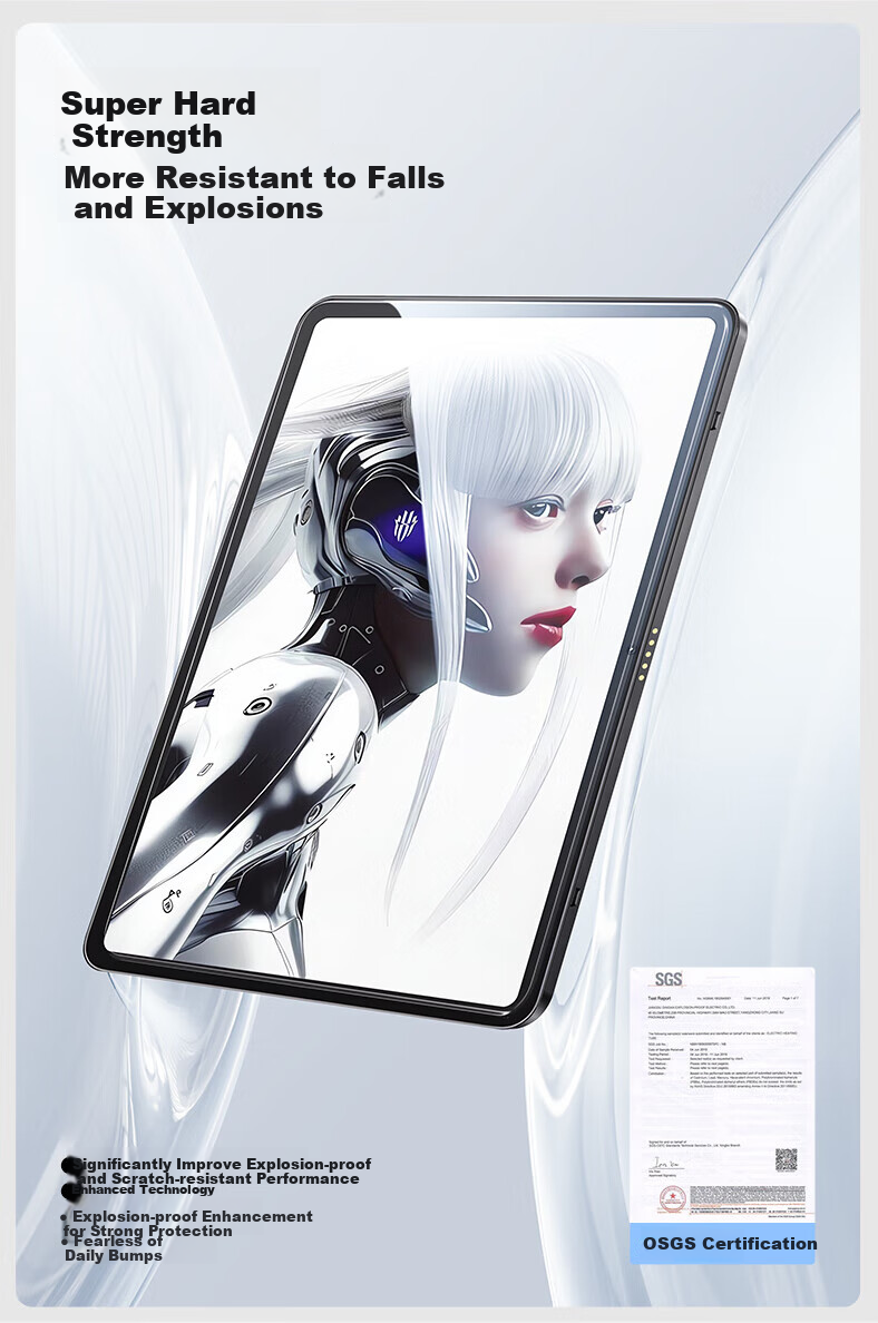 Shanmo Tempered Glass Screen Protector for Red Magic Gaming Tablet Pro (2024 New Model), Red Magic Tablet 2nd Generation, 10.9-Inch Full Screen HD Anti-Fingerprint Gaming Protective Film 7