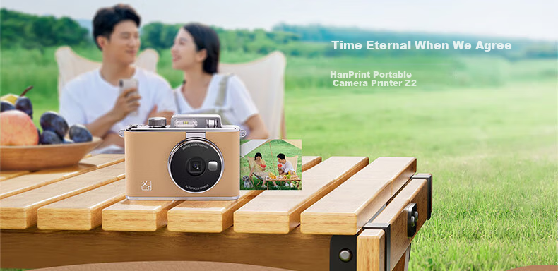 HPRT Instant Camera Z2 Brown Pocket Camera Phone Photo Printer, Instant Printing Directly to Photos, Upgraded Version of Z1 Portable Machine, Gift for Children, Students And Couples 2