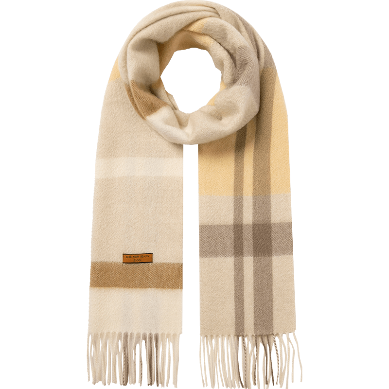 Siggi Gift Box Cashmere Scarf for Women Autumn Winter British Plaid Versatile Shawl Warm Neck Warmer Holiday Gift