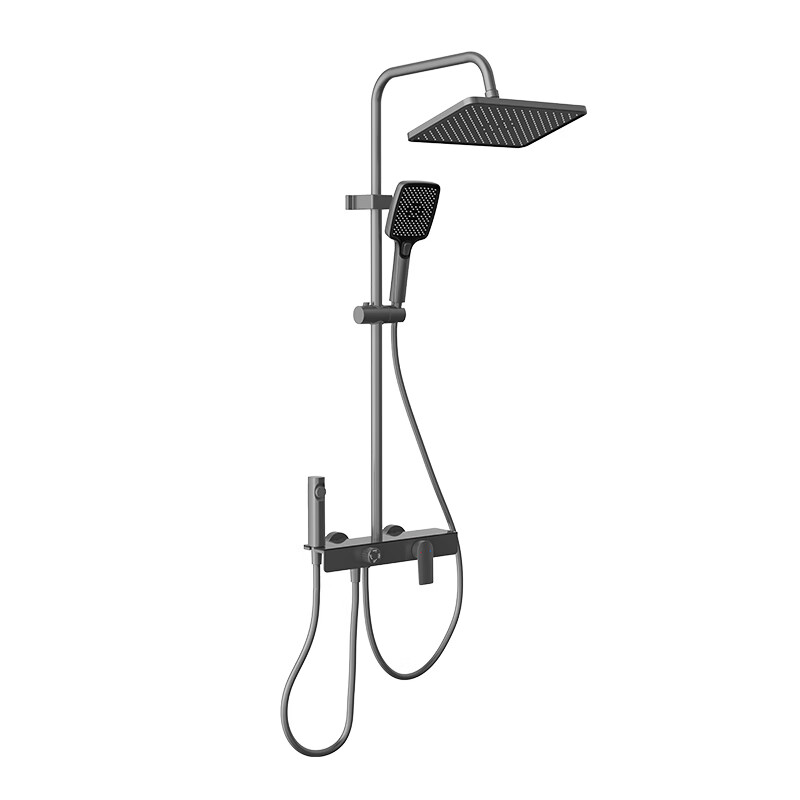 Haier Shower Set Digital Display One-Touch Start-Stop Brass Waterway Large Storage Pressurized Handheld Shower A6W Milk White