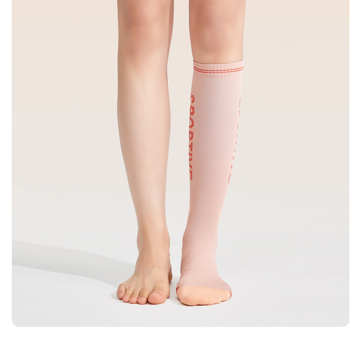 Yottoy Pressure Socks Calf Sleeves Non-Slip Running Sports Compression Socks Professional Women's Long Yoga Socks Bone Porcelain White 11