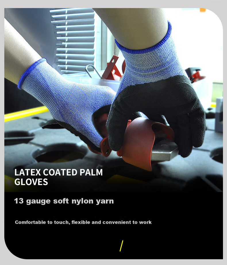 Ams Safety Gloves, Nylon Cord, Non-Slip, Wear-Resistant, Thickened, for Car Repair, Farm Work, Construction Site, Bricklaying, Labor Work, Protective Gear, White, 600N [Genuine Product], 60 Pairs 27