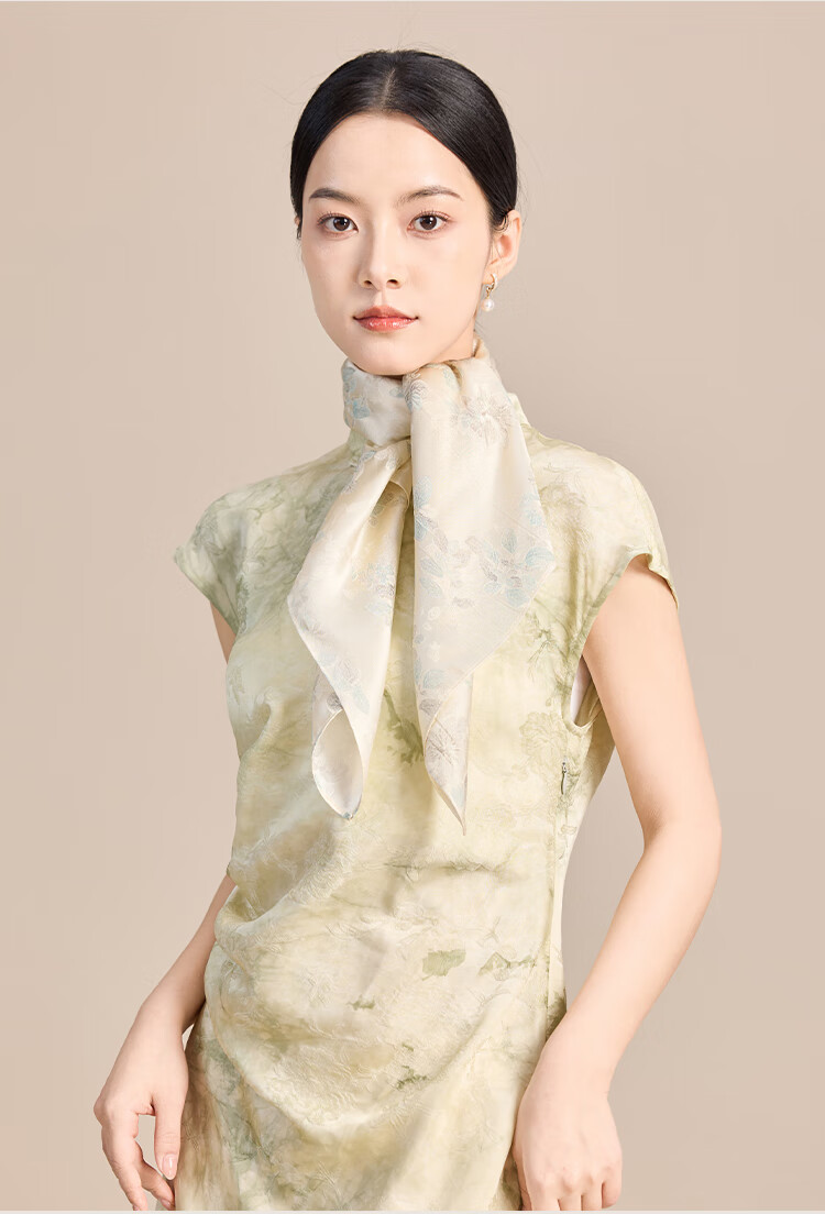 JIUMU 100% Mulberry Silk Scarf, Square Shawl for Women, Gift for Teachers And Mothers, Birthday Present, Gift Box Packaging 6