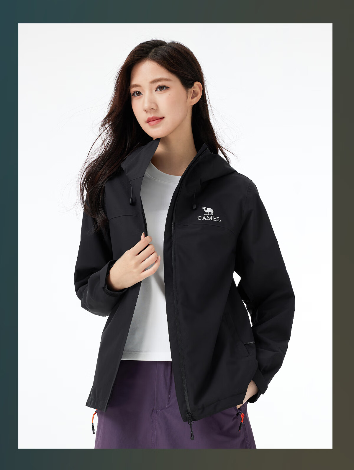 CAMEL Outdoor Eco-Friendly Fluorine-Free Jacket for Women, New Summer Single-Layer Lightweight Windproof Waterproof Mountaineering Coat for Men, 3XL 8