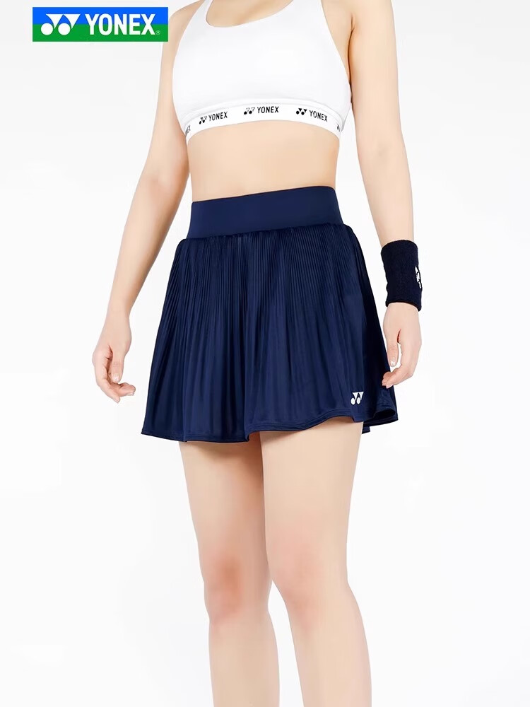 YONEX Women's Breathable Badminton Skirt 220085BCR Navy Blue L 5