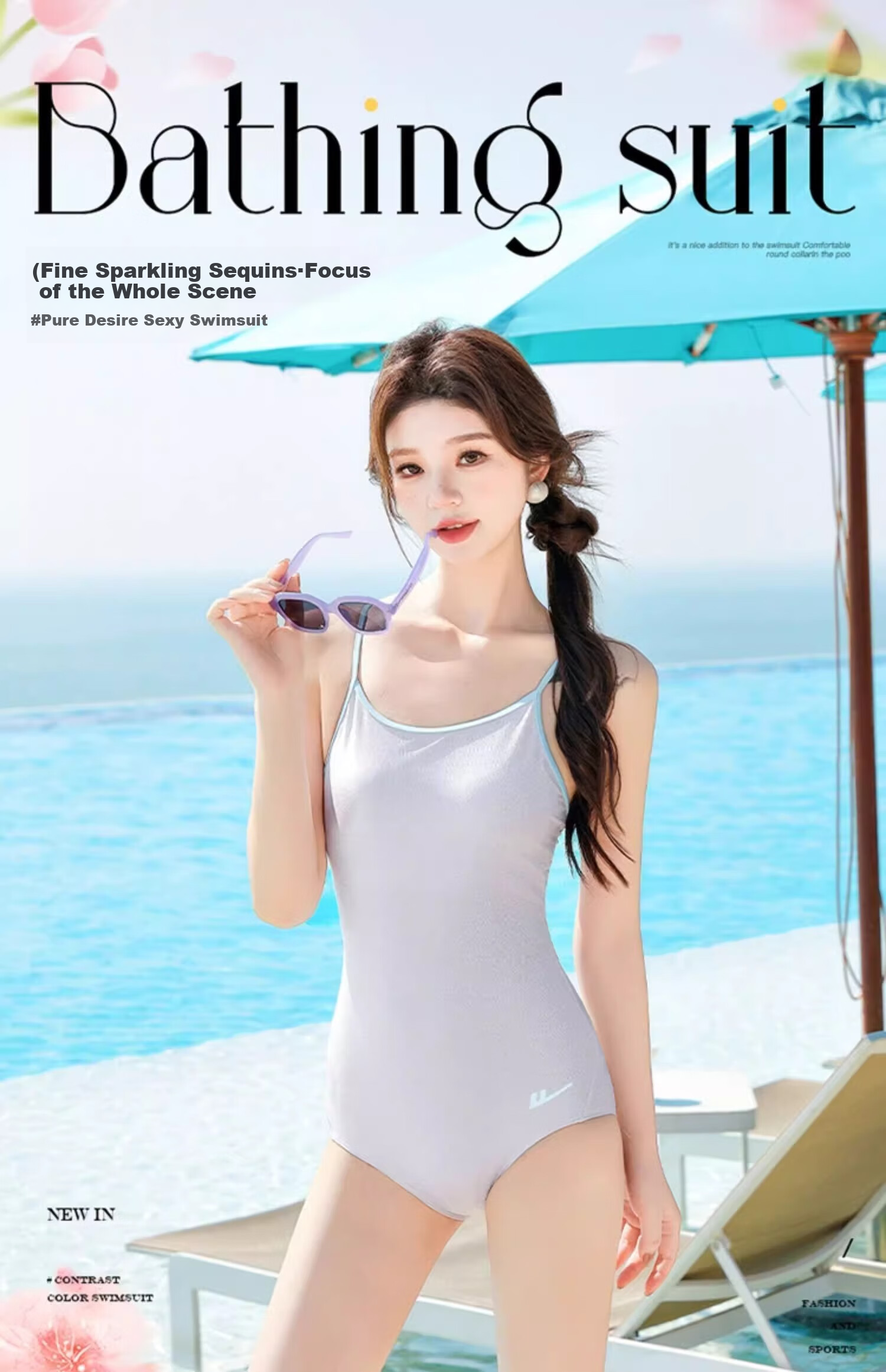 Huili Conservative One-Piece Swimsuit for Women, Square Leg Design for Swimming Pool, Tummy Control Slimming Swimwear for Hot Springs, 14083HZ Black M 1